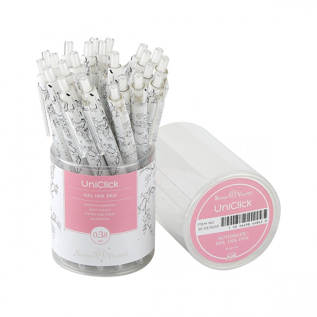 Ручка автоматическая гелевая 0,38мм синяя "UniClick. Сакура", BV/20-0376/03 (24) Ручка автоматическая гелевая 0,38мм синяя "UniClick. Сакура", BV/20-0376/03 (24)