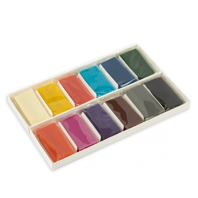 Пластилин растительный "РАСТИпласт" 240 г 12 цв, Расти  Лео/LRP-0112