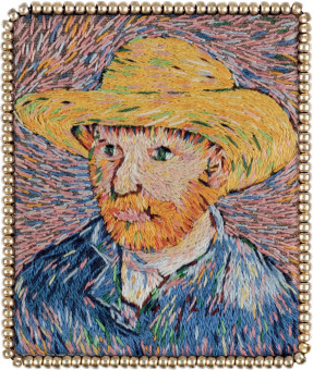 Набор для вышивания 5 х 6см "Брошь. Автопортрет в соломенной шляпе" , PANNA/MET-JK-2260
