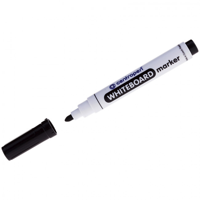 Маркер для белых досок Centropen "8559" черный, пулевидный, 2,5мм (10)