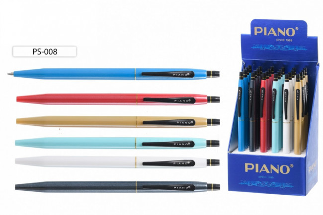 Ручка шариковая автоматическая синяя 0,7мм "Elegant" на масляной основе, PIANO (24)