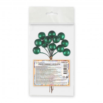 Веточка 10см декоративная с зеленым шаром, №01, 12шт, Blumentag/VDD-115 (6)