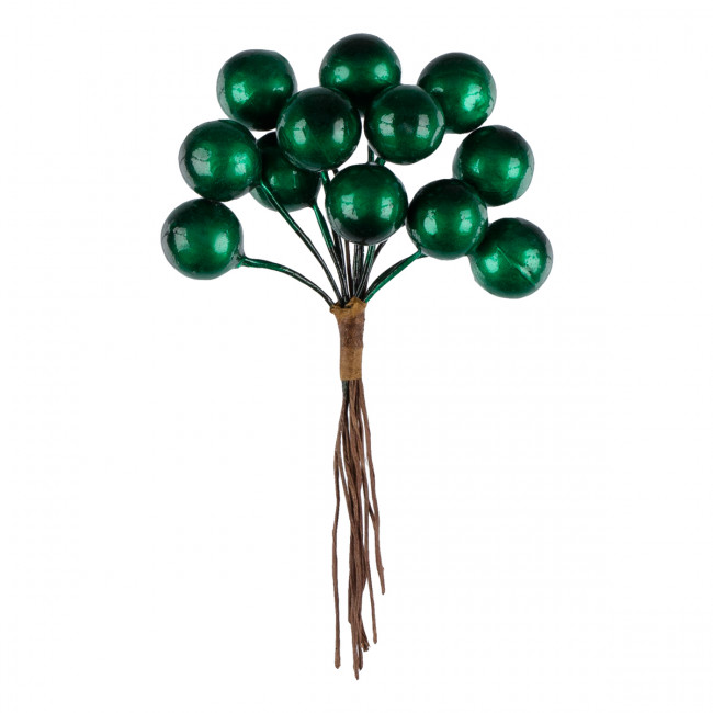 Веточка 10см декоративная с зеленым шаром, №01, 12шт, Blumentag/VDD-115 (6)