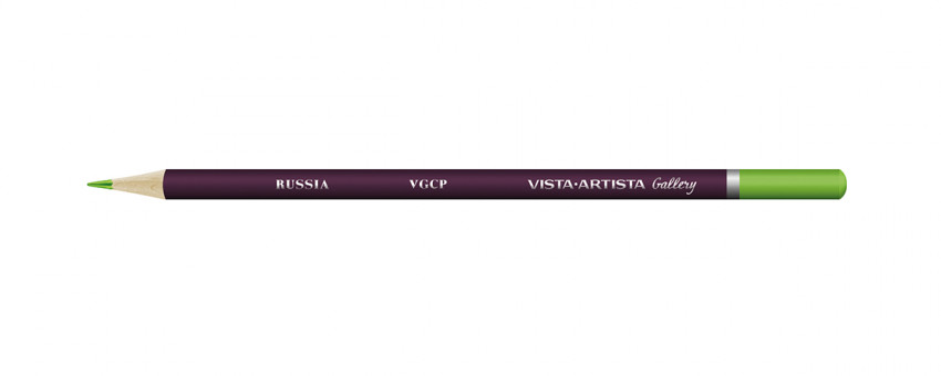 Карандаш цветной художественный заточенный 612 зеленый, Gallery VISTA-ARTISTA/VGCP 612 (6)