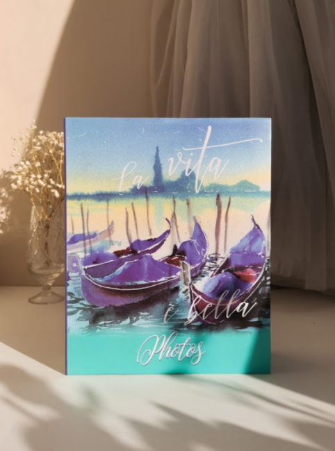 Фотоальбом на 200 фото 10х15 см "Венеция", пластик. листы "watercolor travel", 10228010/131123/5205514, FA 200RV.001-3