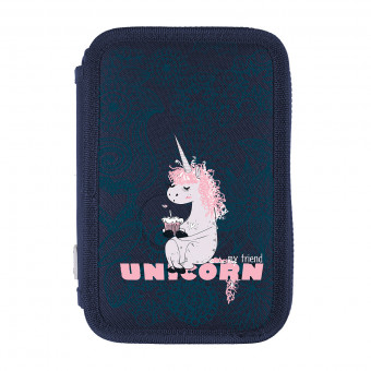 Пенал 200 х130мм "Unicorn", два отделения, синий, BV/14-051/32 (4) Пенал 200 х130мм "Unicorn", два отделения, синий, BV/14-051/32 (4)