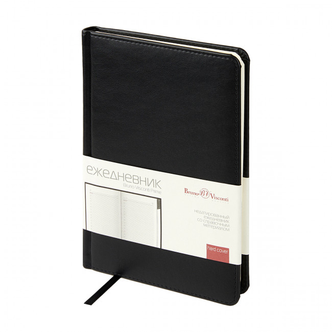 Ежедневник недатированный А5 128л "Prime", черный, BV/3-784/04 (20)