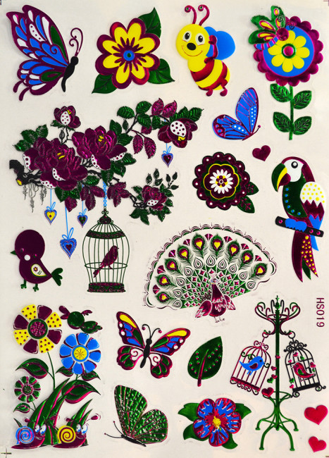 Наклейка RD цветная фольга HS 20*28 HS-019 (20)