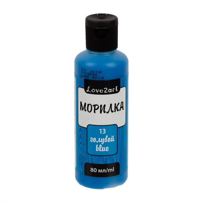 Морилка 80мл, голубой, Love2art/LAS-80 №13