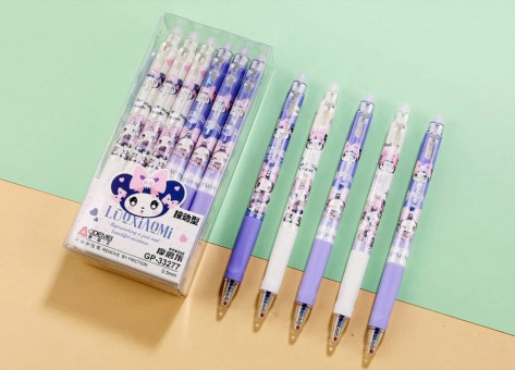 Ручка гелевая автомат. 0,5мм синяя, со стираемыми чернилами Aodemei GP-33277 (12)