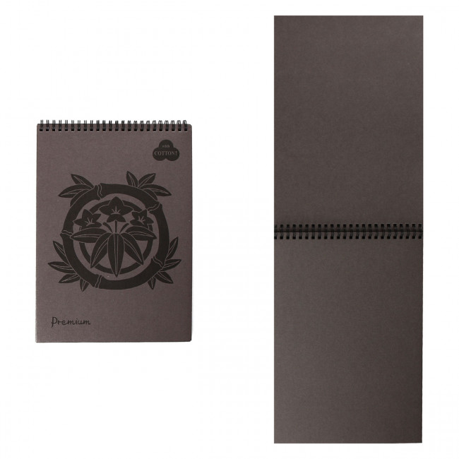 Блокнот А4 30л "Premium Ashes" для пастелей, на пружине, коричневый (5)