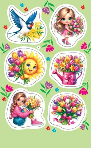 Наклейка 159х98мм "Весеннее настроение" 0-11-786 (20) Наклейка 159х98мм "Весеннее настроение" 0-11-786 (20)