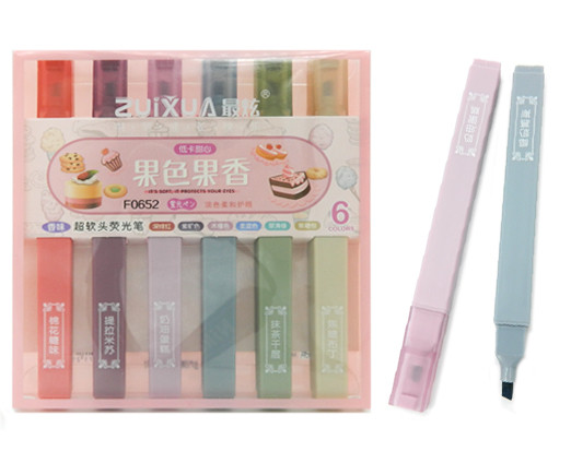 Маркер выделитель  CR-28 Zuixia набор 6 шт  F0652 (1/24/192)