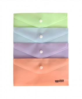 Папка -конверт на кнопке WENZER OFFiCE, А6 160 мкм, пастельные оттенки асс. (12) Папка -конверт на кнопке WENZER OFFiCE, А6 160 мкм, пастельные оттенки асс. (12)