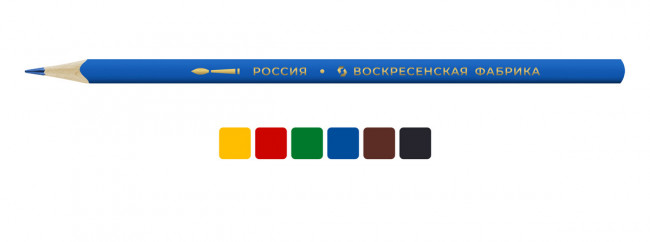 Набор акварельных карандашей 6цв трехгранных заточеных "Мои карандаши" ВКФ/MP-WCP-1006 (8)