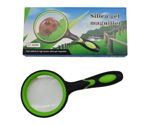 Лупа 60мм. DA-87 черно-зеленая пластиковая оправа с держателем, в к/кор DT7673 (1/300)