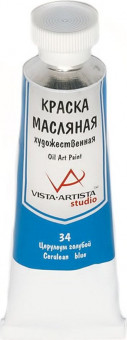 Краска масляная 45мл, 34 Церулеум, Studio VISTA-ARTISTA/ VAMP-45 34