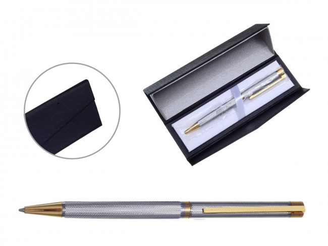 Ручка шариковая с поворотным механизмом LIMA, в подарочной упаковке, пулевидный пиш. узел 0.7 мм, металлич. корпус серебряный, сменный стержень 97 мм. Ручка шариковая с поворотным механизмом LIMA, в подарочной упаковке, пулевидный пиш. узел 0.7 мм, металлич. корпус серебряный, сменный стержень 97 мм.