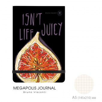 Записная книга А5 100 стр, "Megapolis journal" Juicy life. Инжир BV/3-475/05