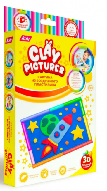 Картина из воздушного пластилина "Ракета", KiKi/PK006