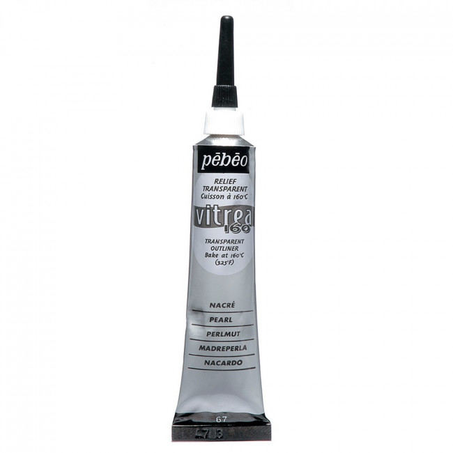 Контур 20мл по стеклу под обжиг, жемчуг, Vitrea160 PEBEO/114067