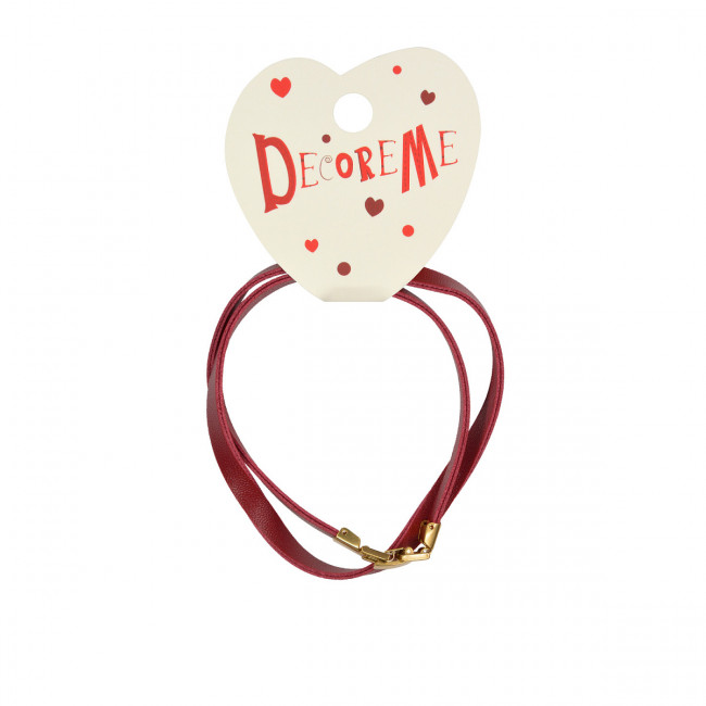 Шнурок 6мм 41см из экокожи, с застежкой, плоский, BV/2-155/29 (10)