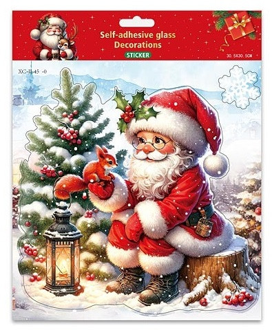 Набор оформительских наклеек 30,5х30,5 см"Дед Мороз", 0703.230