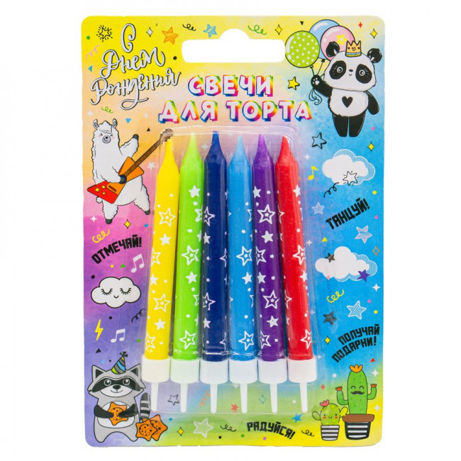 Свечи для торта "Звезды", 8 см с держателями, Микрос/Ч04704 (48) Свечи для торта "Звезды", 8 см с держателями, Микрос/Ч04704 (48)