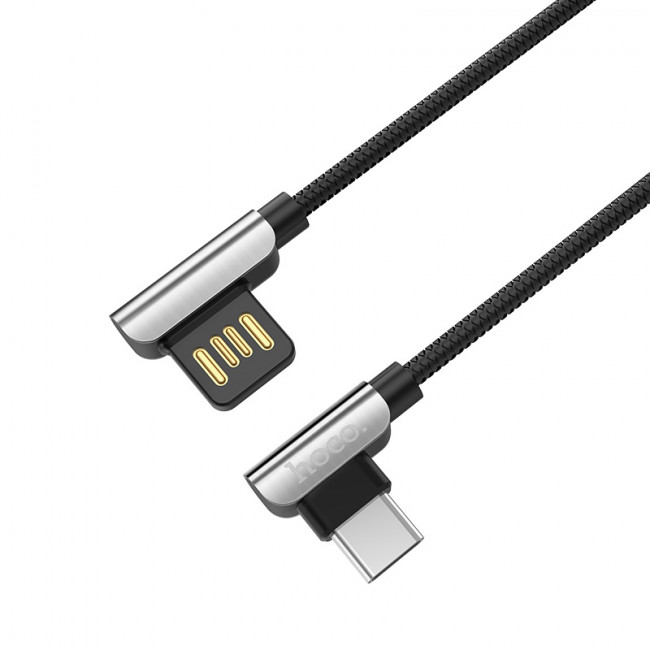 Кабель USB Type-C/ .2m/ 2.4A/ угловой коннектор/HOCO U42/Black, Perfeo Кабель USB Type-C/ .2m/ 2.4A/ угловой коннектор/HOCO U42/Black, Perfeo