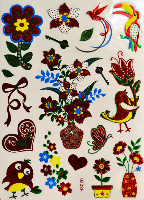 Наклейка RD цветная фольга HS 20*28 HS-020 (20)