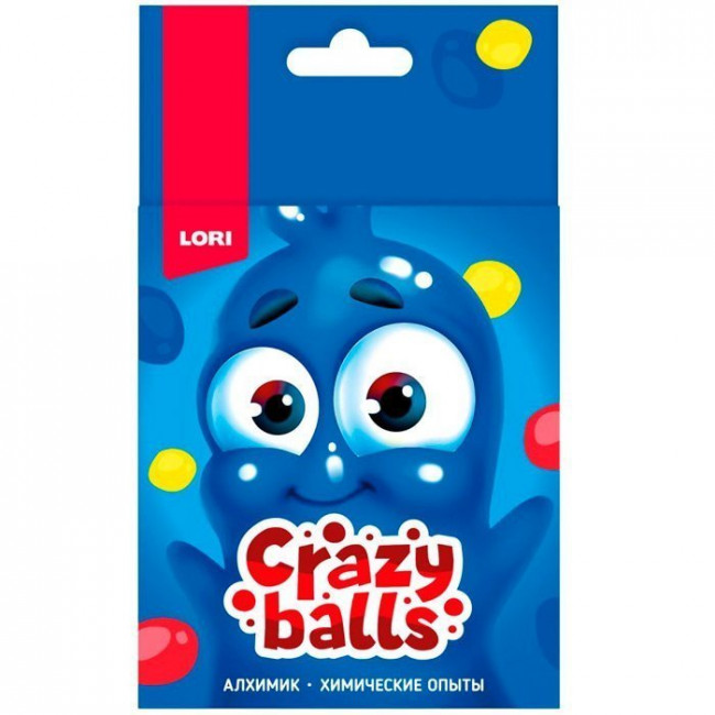 Химические опыты Crazy Balls "Жёлтый, синий и красный шарики", LORI/Оп-101