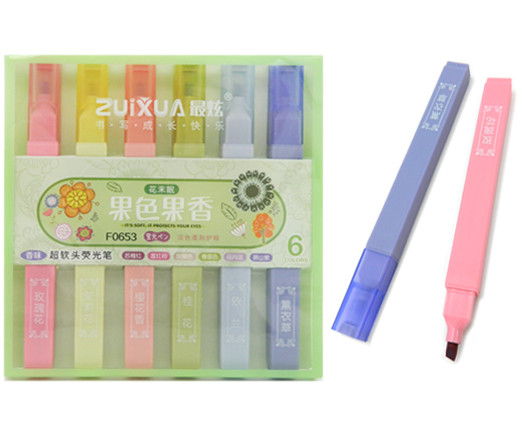 Маркер выделитель  CR-29 Zuixia набор 6 шт  F0653 (1/12/192)