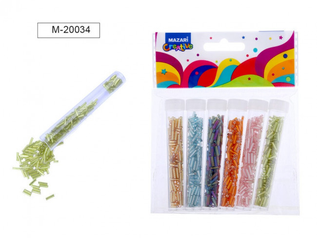 Набор бисера 4 мм 6цв x 7 г, Mazari/M-20034 (24) Набор бисера 4 мм 6цв x 7 г, Mazari/M-20034 (24)