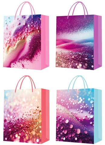 Пакет 30*41,5*12см подарочный "Розовый гламур", цвет ассорти, 1958 (12) Пакет 30*41,5*12см подарочный "Розовый гламур", цвет ассорти, 1958 (12)