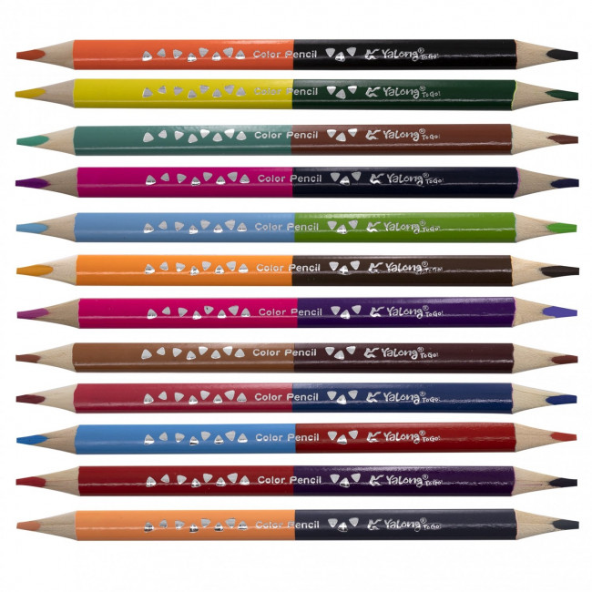 Набор цветных карандашей 24цв., утолщенные, "Пиксели. Jumbo" заточенные, трехгранные, европодвес. Yalong/YL231040-24 Набор цветных карандашей 24цв., утолщенные, "Пиксели. Jumbo" заточенные, трехгранные, европодвес. Yalong/YL231040-24