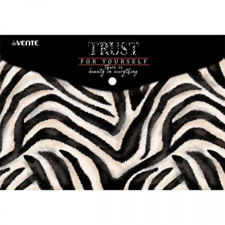 Папка-конверт А4 150 мкм "Trust for Yourself" на кнопке, непрозрачная с рисунком, deVENTE (12)