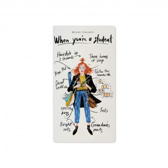 Тетрадь А6 30л клетка "When you are a student", сшивка, BV/7-30-001/11 (40)