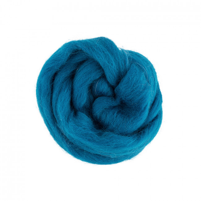 Шерсть для валяния 50г 100% полутонкая шерсть,  морская волна, Gamma/TFS-050 №0331