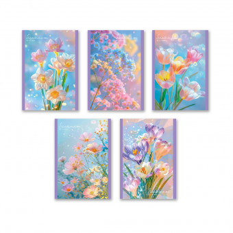 Блокнот А6 32л клетка "Весеннее вдохновение", на скрепке, Светоч/Б260_01726 (10)