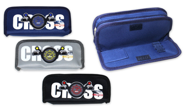 Пенал тканевый на одно отделение, с внешними карманом "Мотоцикл", Asmar