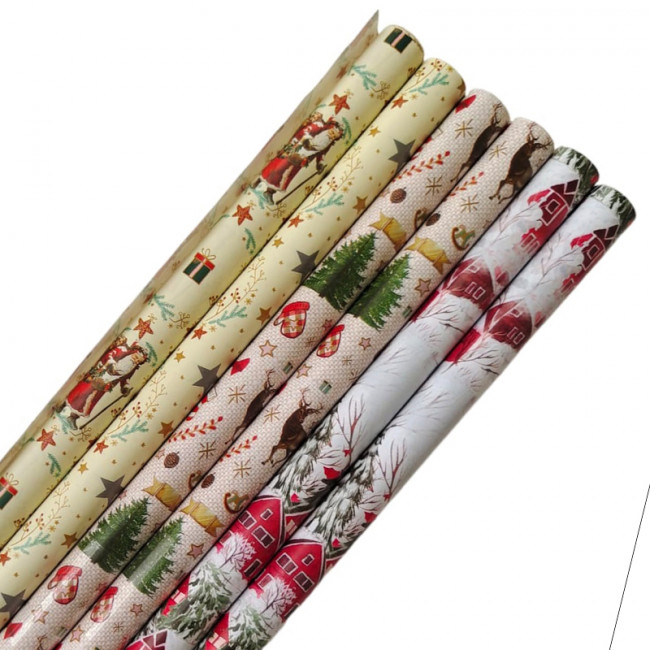 Бумага подарочная 70*100см "Новый Год", набор 2шт, MAYLOTT/4532