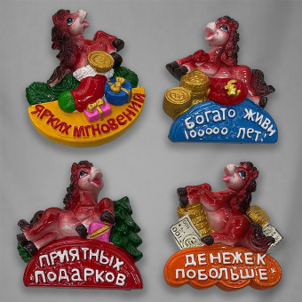 МАГНИТ, DARLENS «СИМВОЛ ГОДА, ЛОШАДЬ», КЕРАМИКА, 65Х60 ММ, СИМВОЛ ГОДА, АССОРТИ, DL-DRL08543