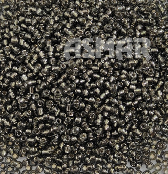 Бисер "ASMAR" размер №8, вес: 450 г, графит, внутреннее серебрение