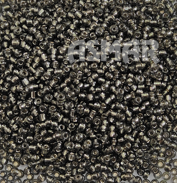 Бисер "ASMAR" размер №8, вес: 450 г, графит, внутреннее серебрение