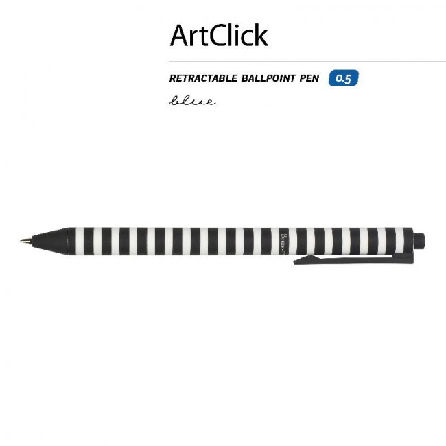 Ручка автоматическая шариковая 0,38мм синяя "ArtClick. Полоски", BV/20-0281/27 (24)