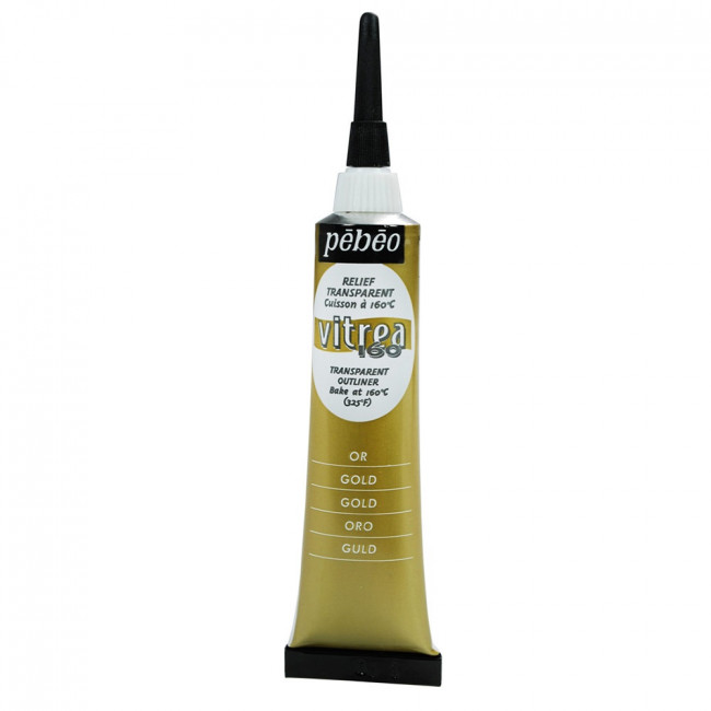 Контур 20мл по стеклу под обжиг, золото, Vitrea160 PEBEO/114068