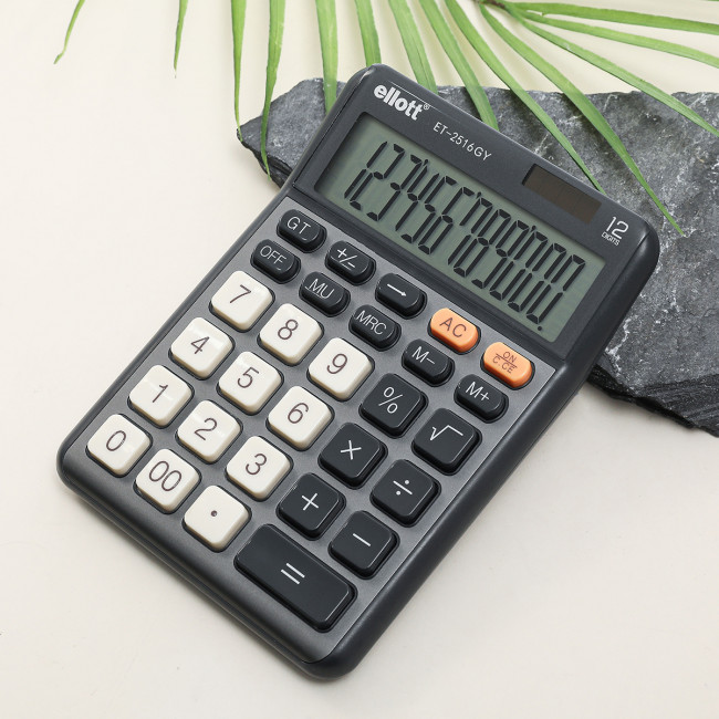 Калькулятор 12- разрядный настольный, ELLOTT/ET-2516GY (30)