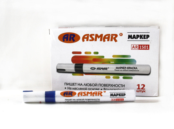 МАРКЕР-КРАСКА СИНЯЯ "ASMAR".