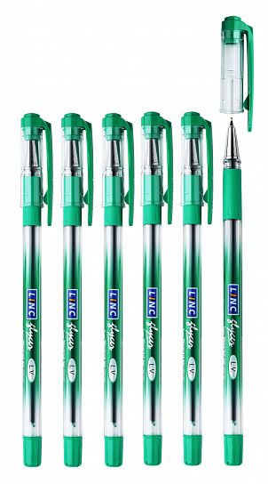 Ручка шариковая зеленая 0,7мм "Glycer" полупрозрачный круглый корпус, Linc/1300RF/green (12/72) Ручка шариковая зеленая 0,7мм "Glycer" полупрозрачный круглый корпус, Linc/1300RF/green (12/72)