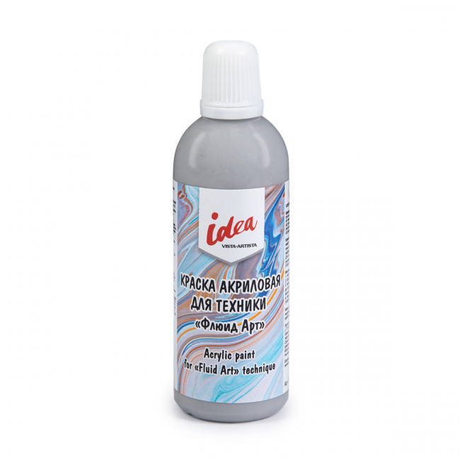 Краска акриловая для техники 80мл "Флюид Арт" 13 Серый, idea, VISTA-ARTISTA/PFA-01 13 Краска акриловая для техники 80мл "Флюид Арт" 13 Серый, idea, VISTA-ARTISTA/PFA-01 13